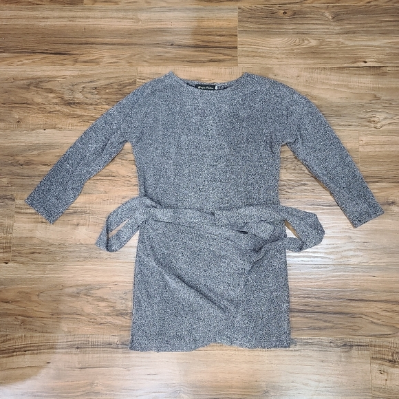 Charcoal Wrap Dress - Picture 3 of 9